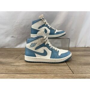 Nike Air Jordan 1 Mid Marina Blue White Basketball Shoes BQ6472-141 Size 7.5